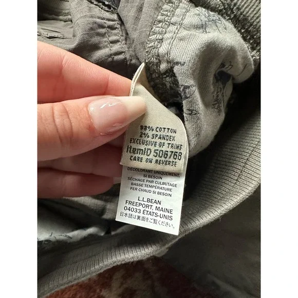L L Bean Cropped Capri Pants Cotton Blend Gray Small S - Picture 6 of 7